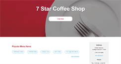 Desktop Screenshot of 7starcoffeeshopandrestaurant.com