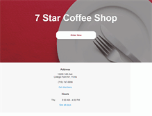 Tablet Screenshot of 7starcoffeeshopandrestaurant.com